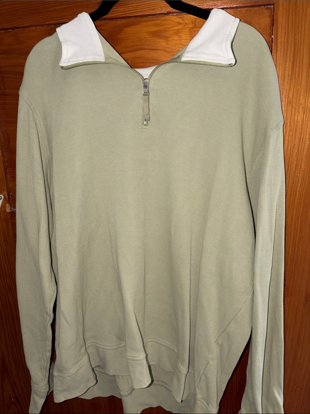 Sage green 1/4 zip Pullover Sweater Mens size large